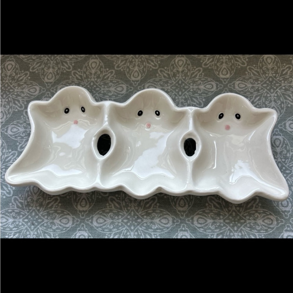 Ceramic Ghost Shaped Dish